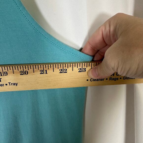 Liverpool LA Oatmeal Plaid Boyfriend Blazer Turquoise Shell 1X Academia Office - Picture 15 of 16